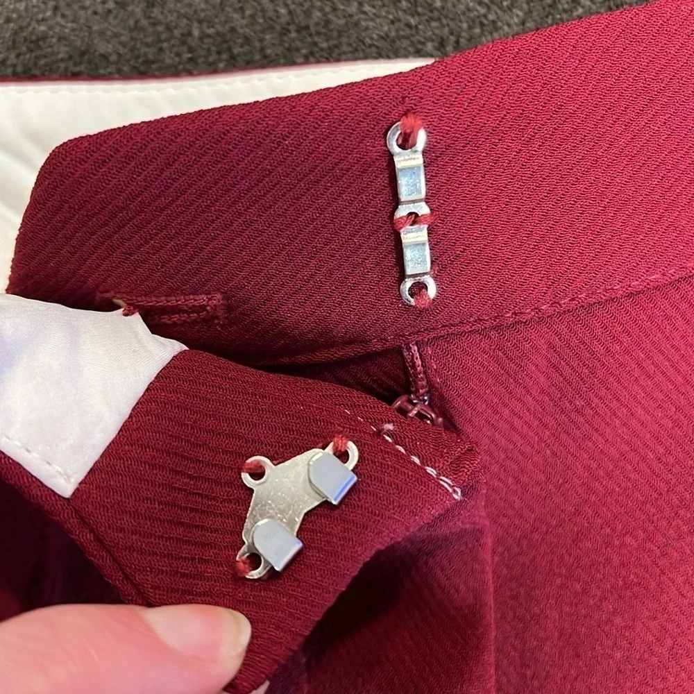 Vintage Céline Burgundy Front Pleat Trousers Size 36/4US/S